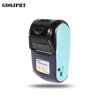 Mini-imprimante thermique portable 58 mm à haute vitesse d'impression, noir et blanc, USB/Batterie 1500 mAh, idéale pour les taxis et les services de livraison.
