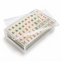 Boîte de rangement pour Mahjong sur mesure en gros, boîte de présentation transparente en acrylique Lucite pour collection de jeux et décoration intérieure