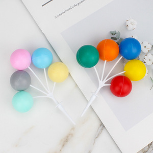 Colorful Plastic Round Cake Toppers Reusable Birthday Party Decoration Plugin For Kids Birthday Cake - Product Image 3
