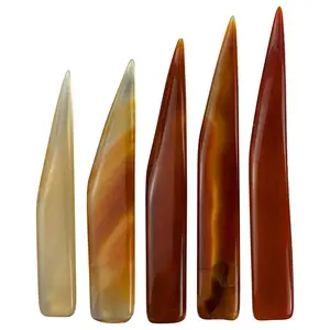 Mini Agate Knife Gold Silver Ring Bracelet Jewelry Polishing Nature Agate Material Jewelry Polishing Tool