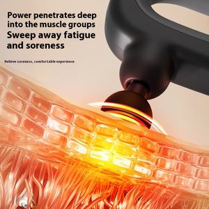 Mini Pistola de Masaje Portátil con 4 Cabezales de Masaje, Batería Integrada, Bajo Ruido, para Alivio Muscular, <span class=keywords><strong>Fisioterapia</strong></span> y Yoga - Product Image 4