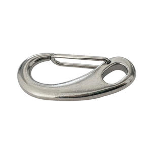 Manille à ressort en acier inoxydable en forme d'œuf 50 mm, crochet rapide antidérapant pour l'escalade et la navigation de plaisance, accessoire d'équipement d'escalade - Product Image 1