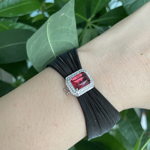 <span class=keywords><strong>Bracelet</strong></span> <span class=keywords><strong>maille</strong></span> en acier inoxydable avec laiton zircon pierre fleur croix coeur couple <span class=keywords><strong>bracelet</strong></span> à breloques pour femme dame et fille bijoux - Product Image 4