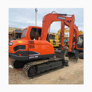 Pelleteuse d'occasion Doosan Dx75 Pelleteuse à chenilles Machines de construction d'occasion 7t 8t Équipement coréen d'origine - Product Image 2