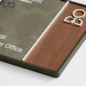 Plaques d'identification murales intérieures en <span class=keywords><strong>ardoise</strong></span> en bois personnalisables EZD, signalisation d'orientation, panneau de porte de bureau pour plaques de nom de bureau - Product Image 5