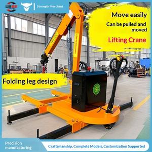 Mini-grue mobile montée sur véhicule, grue de levage complète, petite grue hydraulique montée sur véhicule de 1 tonne - Product Image 1