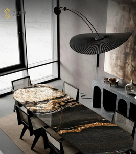 Yashi lembaran granit emas <span class=keywords><strong>Titanium</strong></span> hitam, dekorasi dinding latar belakang Modern alami untuk meja - Product Image 3