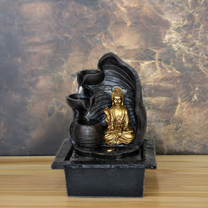 <span class=keywords><strong>Petite</strong></span> <span class=keywords><strong>fontaine</strong></span> d'eau <span class=keywords><strong>Bouddha</strong></span> par Ganesha pour table d'intérieur, faite à la main en résine polyrésine pour la décoration de la maison - Product Image 4