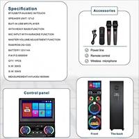 Altavoz de Karaoke con Pantalla Táctil y Micrófono, 1200W, con Reproducción de Video por WiFi, GD-1419, en Oferta