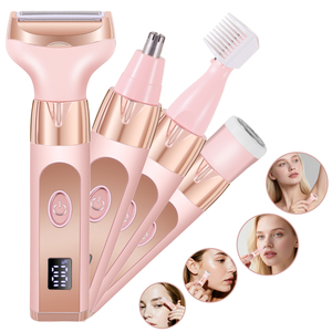 Épilateur professionnel 4 en 1 pour le corps et le visage RF-3019A - Étanche, rechargeable par USB, pour femmes - Product Image 1