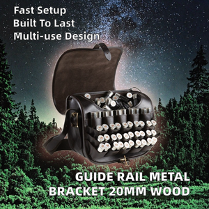 Support métallique exclusif transfrontalier pour rail de guidage 20 mm avec protection en cuir MOLLE Hunting SLR Fine Strike MI Branch - Product Image 2