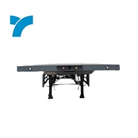 Semi-remorque à plateau plat à 3 essieux, remorques pour camions porte-conteneurs de 40 pieds, équipées de suspension pneumatique pour le transport de machines de terrassement