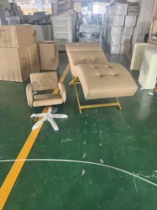 Luxury Pink Lash <b>Bed</b> Recliner Chair Set with Half Moon <b>LED</b> Floor Light Rolling Trolley and Technician Stool for Eyelash - Product Image 6