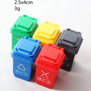Nhà búp bê cảnh mini mô hình thu nhỏ Thùng rác Thùng rác cho 1:12 và 1:6 nhà búp bê Casa de bonecas nhựa rác Thùng - Product Image 3