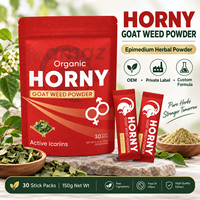 Poudre d'Epimedium (Horny Goat Weed) en Sachets Individuels de 5g, Marque Privée OEM, Formule Personnalisée, Fabricant