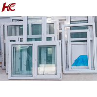 Fenêtre UPVC de villa de taille personnalisée avec écran intérieur Fenêtre à battant extérieure insonorisée en verre trempé double isolation thermique
