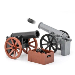 Blocs de construction compatibles MOC pour mini-figurines - Canons vintage, canons à bombes, obus - Modèles de scènes à assembler - Jouets de construction - Product Image 4