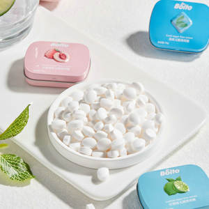 様々なフレーバー ビタミン豊富なフルーツパウダー製キャンディー 息リフレッシュ 缶入り クールミントキャンディー - Product Image 3