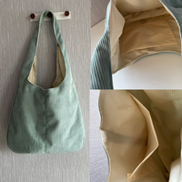 Sac de shopping personnalisé en velours côtelé doux, grande capacité, pour les voyages en plein air, la plage, les courses, sac fourre-tout portable et robuste