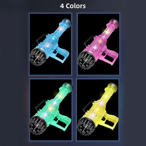 Juguete Eléctrico para Niños al Aire Libre, Pistola de Burbujas Unisex con Forma de Cohete, con 21 Agujeros, Lanzador de Burbujas con Luz, Fabricada en Plástico Resistente - Product Image 2