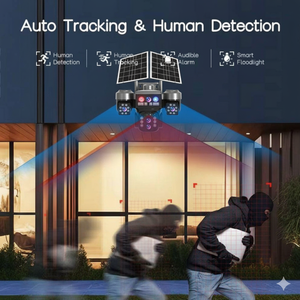 كاميرا حماية 12 ميجابكسل 10 × تكبير الكاميرا للكشف عن الحركة تتبع تلقائي للشبكة كاميرا شمسية أمنية - Product Image 2