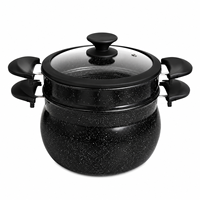 Couscoussier en aluminium avec couvercle, marmite vapeur, compatible induction