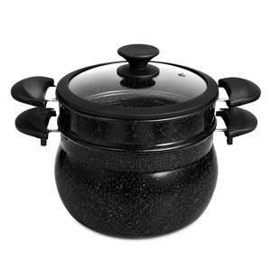 <span class=keywords><strong>Couscoussier</strong></span> en aluminium avec couvercle, marmite vapeur, compatible induction - Product Image 2
