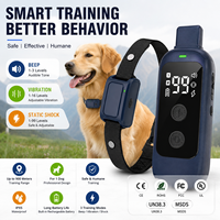Collier de dressage pour chien en nylon et ABS, longue portée 600M, étanche IPX7, avec fonctions bip, vibration et choc statique, idéal pour l'entraînement extérieur des chiens - Vente Flash