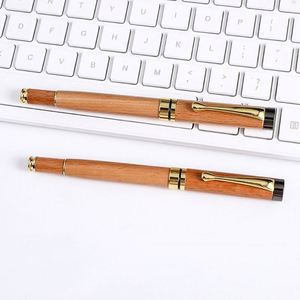 Stylo publicitaire en bambou personnalisé de haute qualité, cadeau d'entreprise écologique pour le bureau, stylo en métal - Product Image 1
