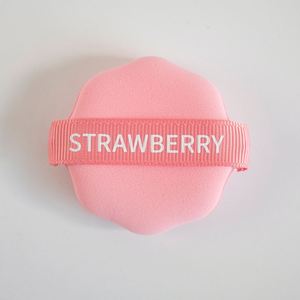 Esponja de Maquillaje Facial de Látex Suave de Doble Uso, Color Rosa, para Base de Maquillaje, Estilo Strawberry Biscuit, para Aplicación en Seco y Húmedo - Product Image 4