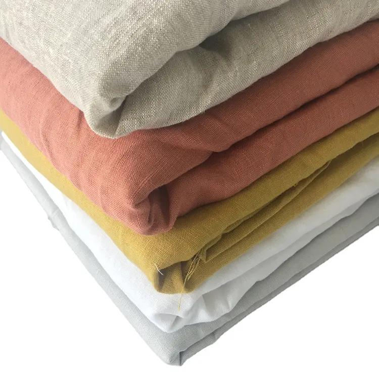 High Quality Customized Fabric Multi Color Available Linen Garment Fabric 100% Linen Fabric