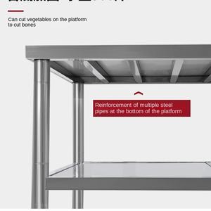 Fregadero de lavabo de <span class=keywords><strong>verduras</strong></span> de acero inoxidable SUS304 individual con plataforma de soporte-piso de mesa de cuerpo de gran capacidad - Product Image 5