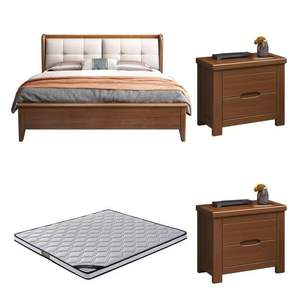 Современная кровать Queen-size из экокожи с каркасом из черного ореха, регулируемая, с выдвижными ящиками для хранения, экологичная, прочная, складная, настраиваемая - Product Image 2