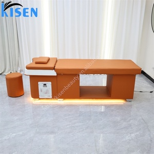 Kisen – Lit de lavage capillaire haut de gamme avec éclairage LED, machine de lavage de cheveux, ensemble complet de mobilier pour spa capillaire, table de massage thaïlandaise pour salon - Product Image 5
