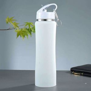 Outdoor Trekking Stainless Steel <b>Sports</b> <b>Water</b> <b>Bottle</b> 600ml 750ml Double Wall Vacuum Insulated Straw Lid Reusable Thermal Flask - Product Image 6