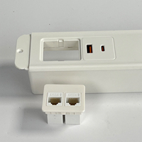 Prise de courant encastrée pour bureau de conférence industrielle intégrée 10A 3 prises 1 USB-A 1 multiprise pour meubles de type C