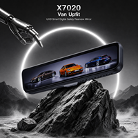 Rétroviseur de streaming grand angle 2K 60FPS avec double caméra et enregistrement MDVR pour camping-car, fourgonnette Luton, fourgonnette frigorifique