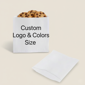 Bolsas de Papel Desechables Blancas Antigrasa para Sándwiches, Bolsas para Llevar con Fondo Resistente, Bolsas de Papel Antigrasa para Snacks y Papas Fritas - Product Image 2
