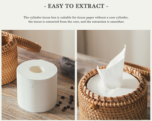 Servilletero de Plástico con Diseño de Mimbre Sintético, Ecológico, para Restaurante, Baño, Mesa, Caja para Servilletas para Uso en el Hogar y la Oficina - Product Image 5