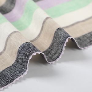 Trung Quốc Linen <span class=keywords><strong>Viscose</strong></span> Linen Rayon sợi nhuộm sọc dệt vải cho phụ nữ của quần váy váy - Product Image 4