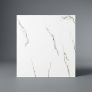 Azulejos de Porcelana con Efecto Mármol Blanco Ártico, 600x600mm, Acabado Brillante Pulido, para Pisos Interiores - Product Image 4
