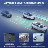 CarPlay Dash Cam DVR nirkabel, nirkabel Android Auto layar sentuh Bluetooth mendukung kamera AHD belakang Monitor