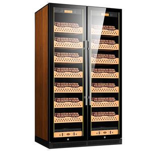 Humidor commercial électrique en acier inoxydable de grande taille à deux portes avec contrôle de la température et de l'humidité, porte vitrée anti-buée, sans ammoniac - Product Image 4