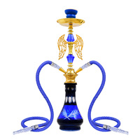 Magnifique kit chicha de 55 cm avec foyer, double tuyau et ailes multicolores