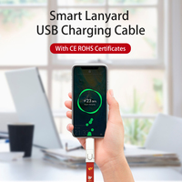 Câble lanière en tissu 6-en-1 personnalisable avec logo, certifié CE RoHS, 60W PD, 90CM Type-C pour iPhone 14 15 16 17 et téléphones Android, idéal pour les événements
