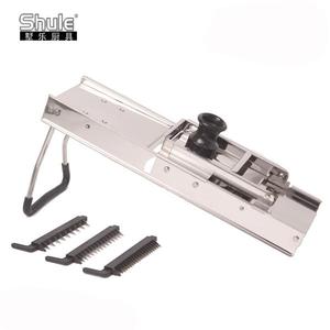 <span class=keywords><strong>Mandoline</strong></span> professionnelle en acier inoxydable OEM avec 3 lames pour couper les légumes et les oignons, râpes QVC-2 - Product Image 5