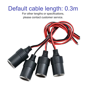 Заводской OEM-кабель для зарядки аккумулятора 12В/24В, 18AWG (0.75мм²), с гнездом прикуривателя, 30 см, для автомобилей - Product Image 2