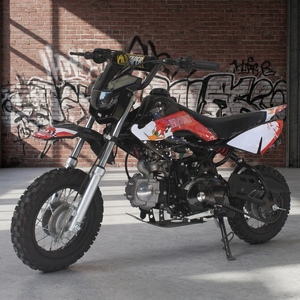 Motocicleta de Campo de 110cc, Nueva, Refrigerada por Aire, Motor Monocilíndrico de 4 Tiempos, Tubos de Escape Dobles Rectos - Product Image 1
