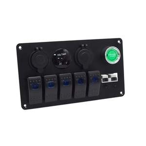 Panneau de commutation 5 gangs avec klaxon de réinitialisation interrupteur à bascule marche-arrêt démarrage du <span class=keywords><strong>moteur</strong></span> Andersn chargeur USB Volt 12V panneau de commutation pour <span class=keywords><strong>remorque</strong></span> de voiture - Product Image 4