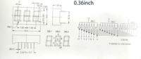Afficheur LED professionnel à 7 segments, 3 chiffres, 0,36 pouce, lumière rouge, anode commune, module 12 broches pour mini minuteurs numériques